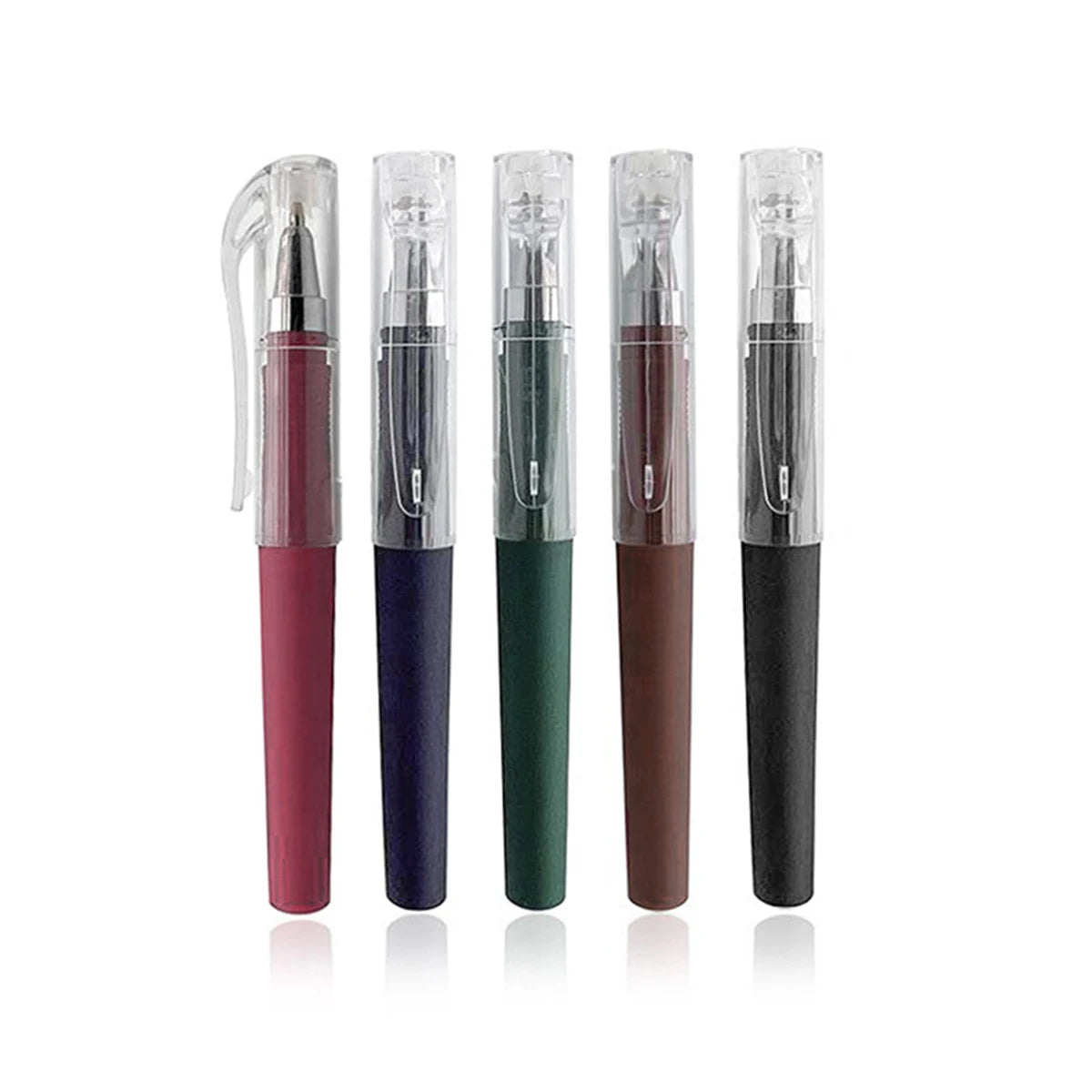 Black 0.5MM Gel Pen refills Set Mini Portable For Business Signature Students Exams Office Stationery Qme 5 pcs B