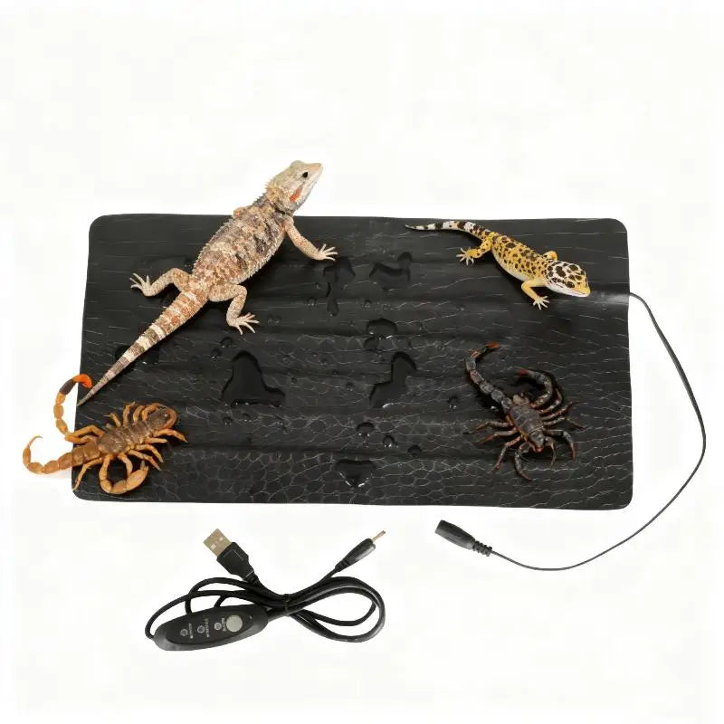 Reptile Heat Mat Waterproof Tortoise Lizard Temperature Adjustment Qme