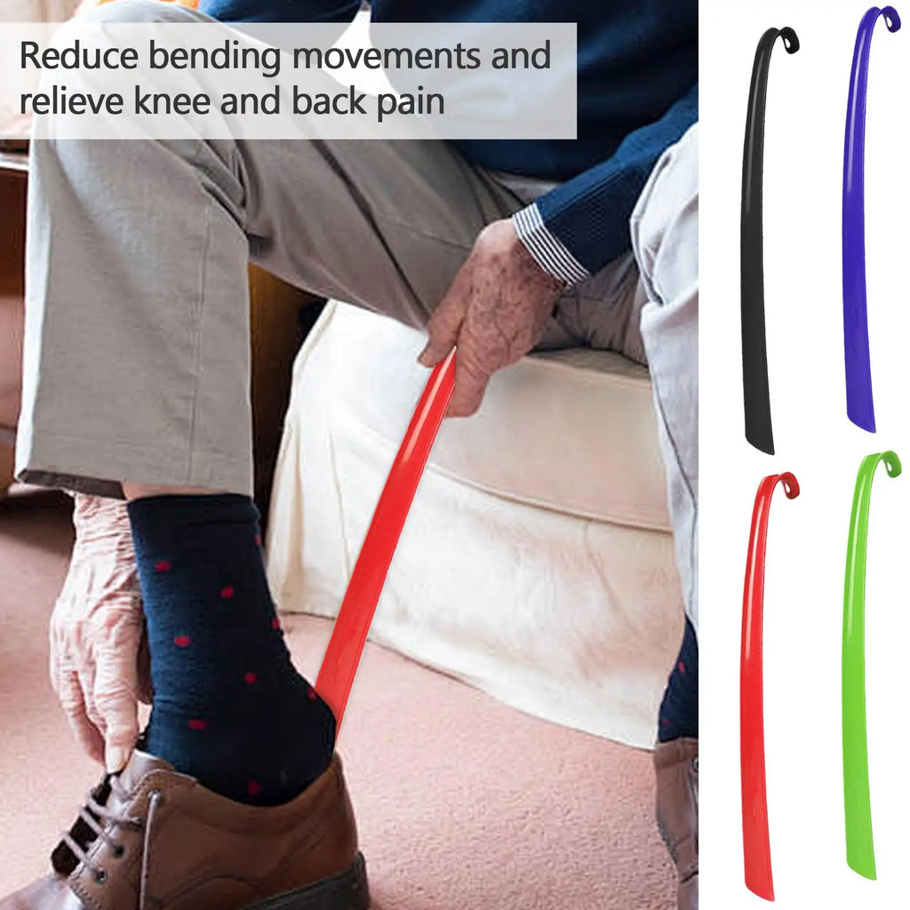 Long Handled Shoe Horn Dressing Stick Sock Remover Aid Helper Lazy Wear Helper Boot Lifter Shoehorns Accessories for Seniors Men Qme
