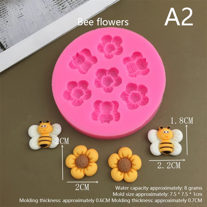 3 6 9 12Grids Candle Soap Crafts Kitchen Baking Mold 3D Flower Qme A3