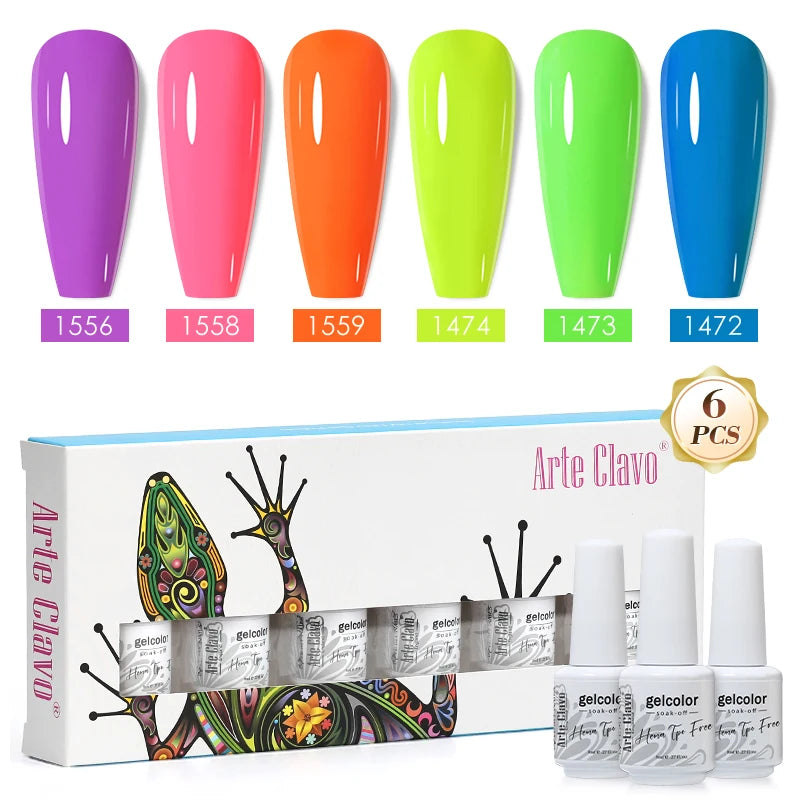 Arte Clavo Colourful Box Nail Gel Polish Semi Permanent UV Led Qme ZH23