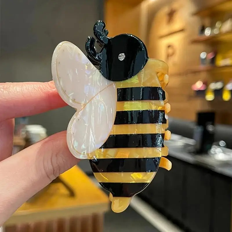 Cartoon Hair Claw Women Cute Bee Ball Shape Shark Gripper Creative Qme