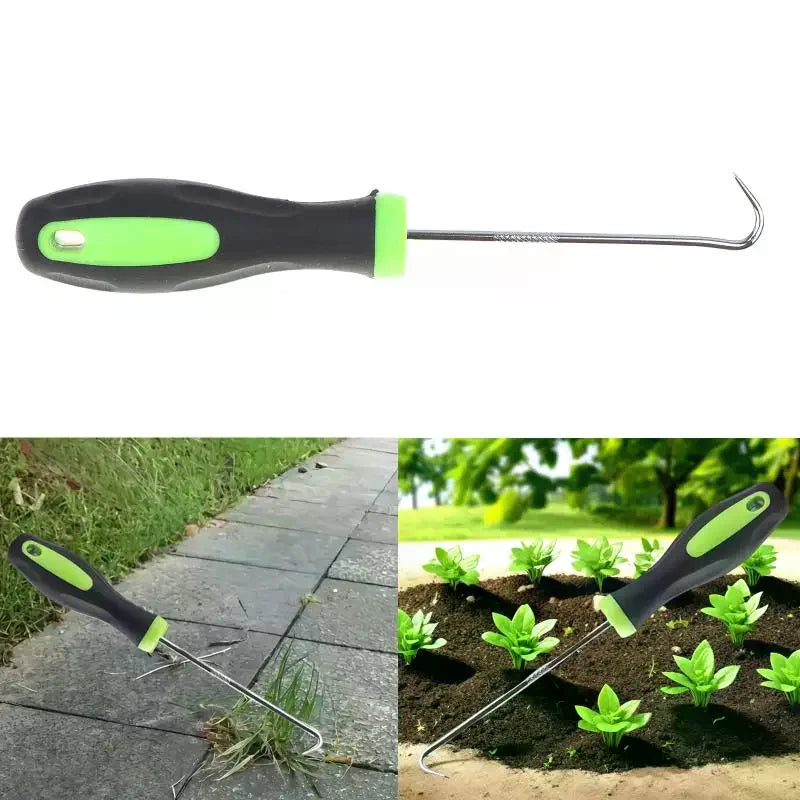 ^Heavy-Duty Weed Puller Tool - Ergonomic Root Remover For Lawn Patio Effortless Manual Weeding Hook With Non-Slip Grip Qme