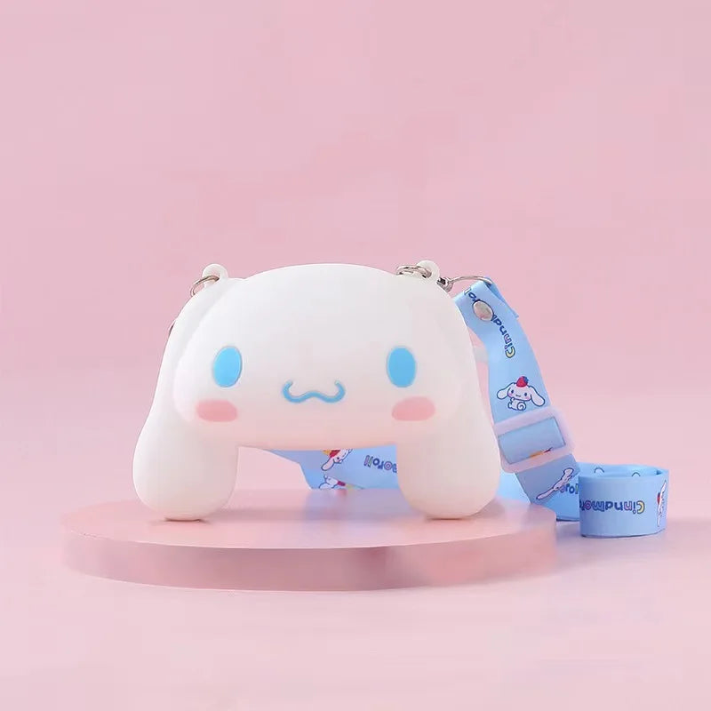 Hello Kitty Kuromi Coin Purse Cute Cartoon Student-Style Instagram-Inspired Fashion Bag Melody Silicone Crossbody Bag Qme 30