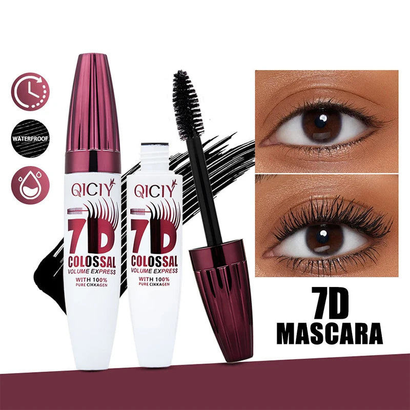 7D Waterproof Mascara Thickening Lengthening Liquid Fiber Curling Qme