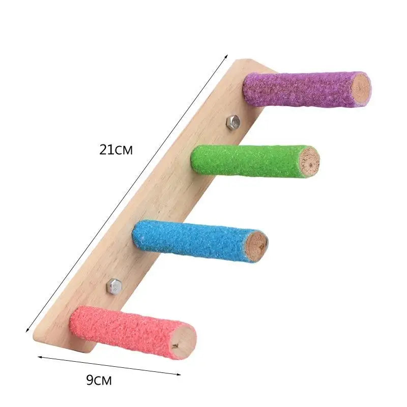 Teeth Grinding Pole Stand Toy Interactive Bird Accessories 6 8Step Qme A1
