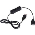 2PCS USB 2.0 Male to Female Charging Extension Cable with Switch for Desk Lamp Fan Car DVR Power Cord 1/2M Qme 2M