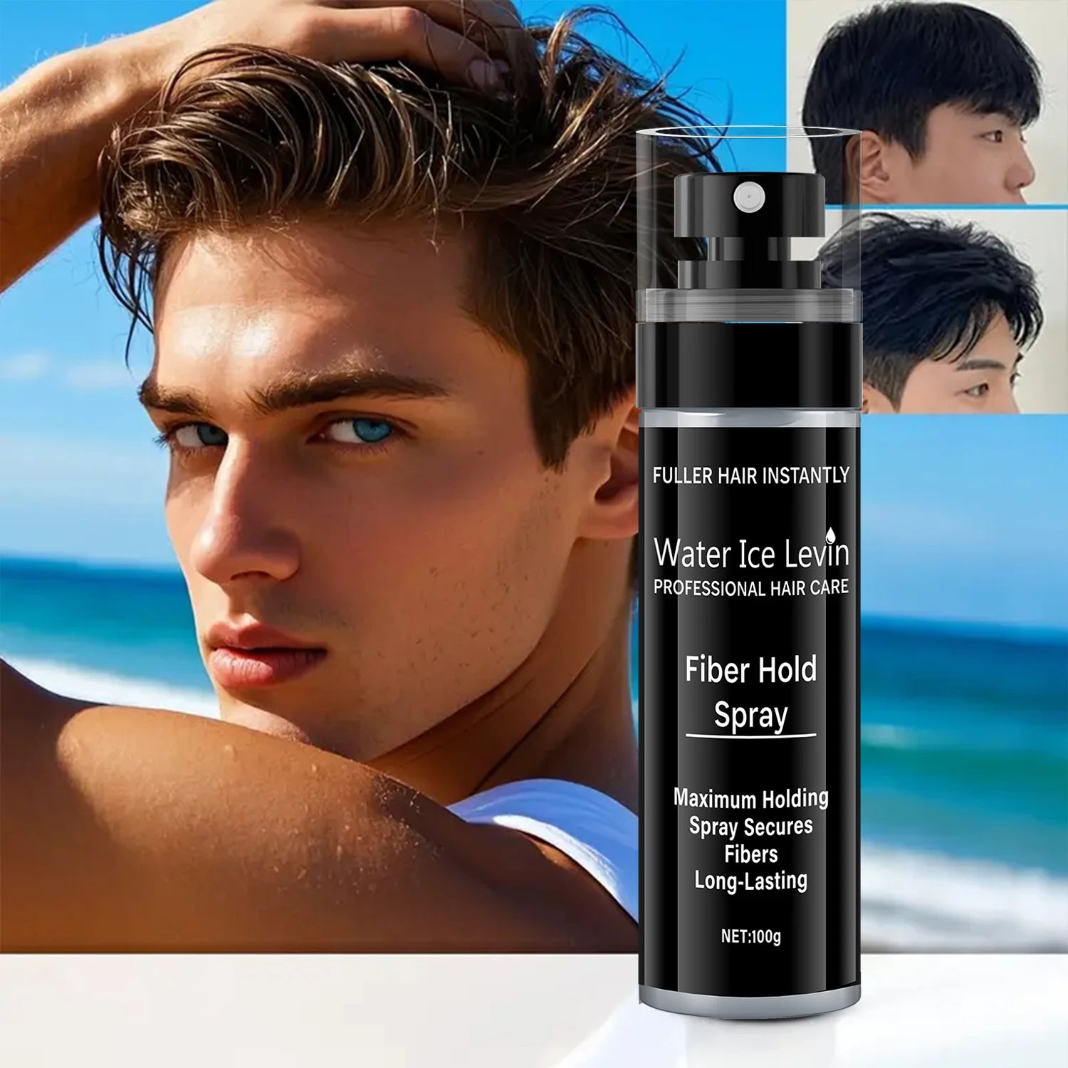 Fiber Spray, 100 ml - Easy to Use, Long-Lasting Volume and Texture, Suitable for All Hair Types, with a Natural and Full Appearance Qme