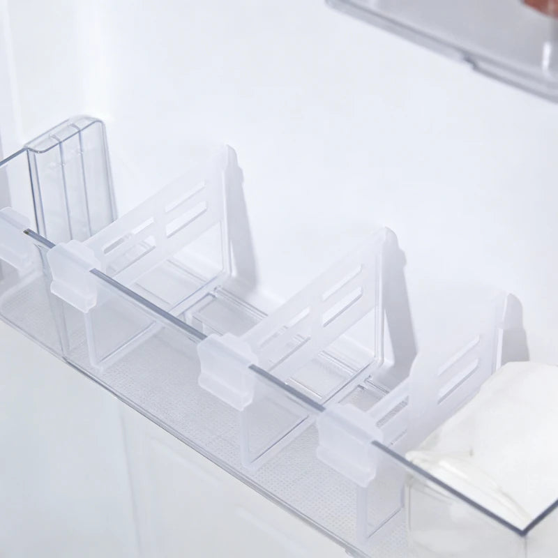 Extendable Refrigerator Organizer Shelf Divider Fridge Side Door Qme