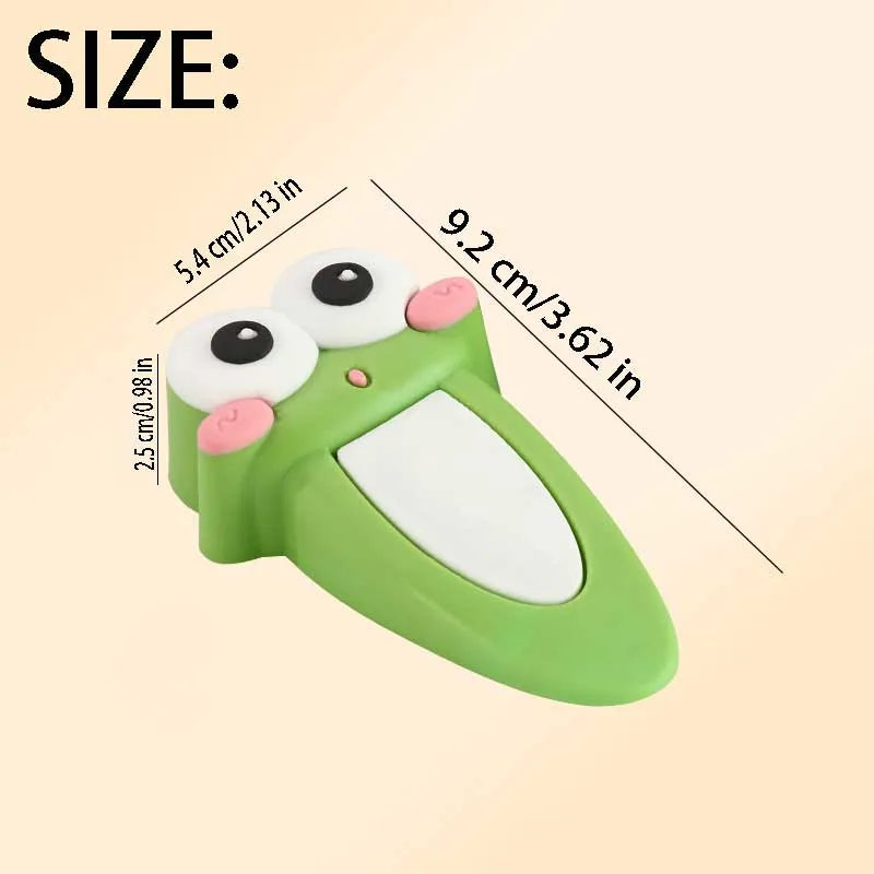 Cute Frog Non Perforated Door Stopper and Barrier (with Storage Box) can protect walls and floors, suitable for home decoration Qme