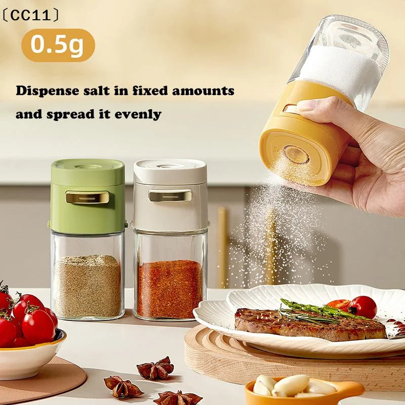 CC11180ml Glass Quantitative Seasoning Jar Press-type Salt Control Qme