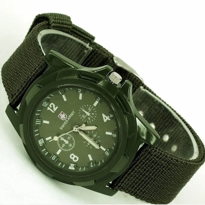 Fashion Nylon Strap Men's Watch Cloth Strap Military Watch Trendy Night Light Needle Sports Watch Men's and Women's Watch Qme