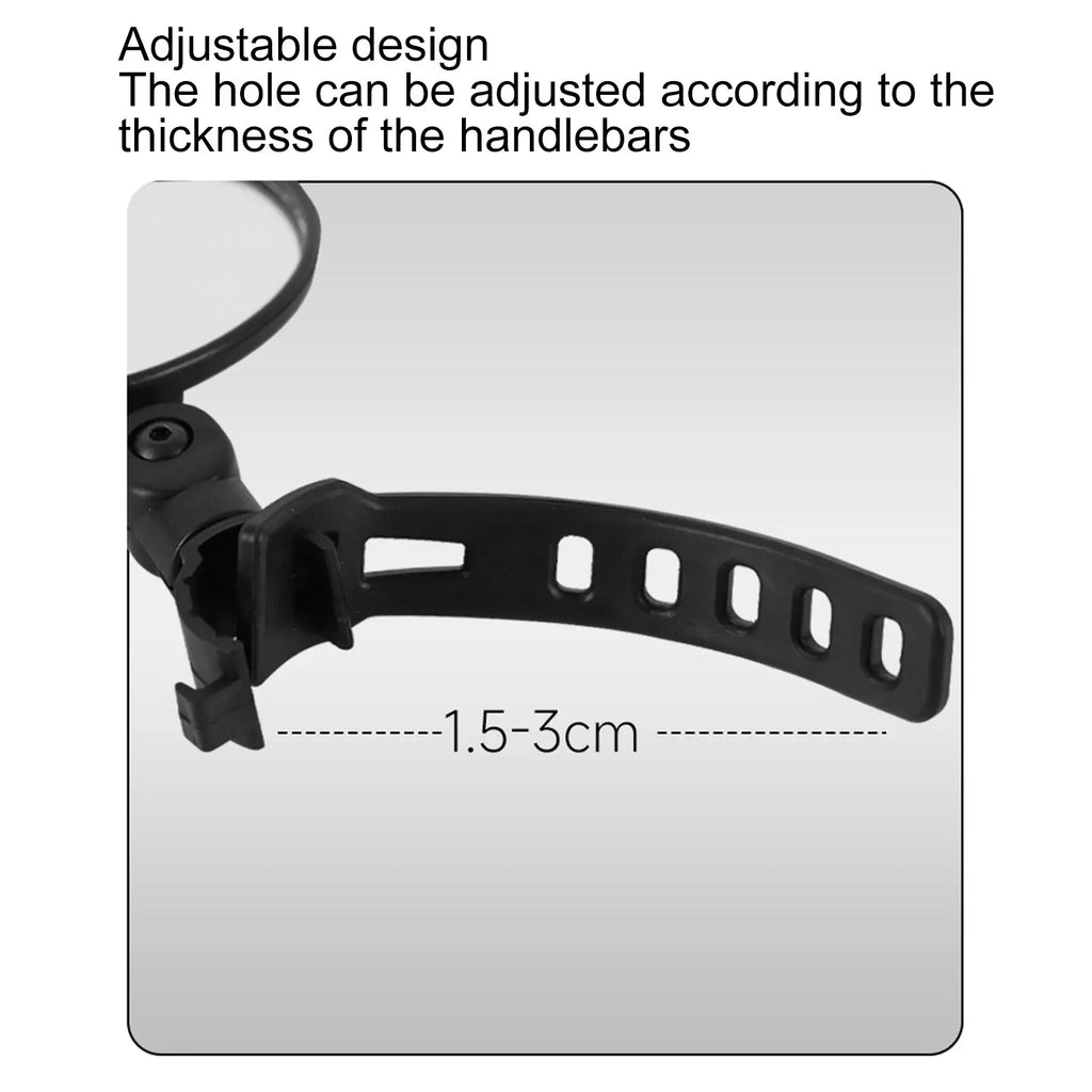 Bike Rear View Mirror Shockproof Scooter Rearview Mirror Wide Angle Adjustable 8cm for Daily Life Qme