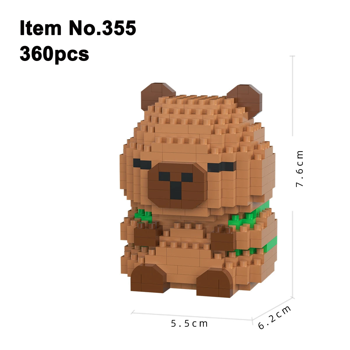 Cute Doll Kapi Capybara Bala Creative DIY Micro Building Blocks Capybara Ornaments Children's Educational Toys Man Gift Qme 355 Opp Bag Packing