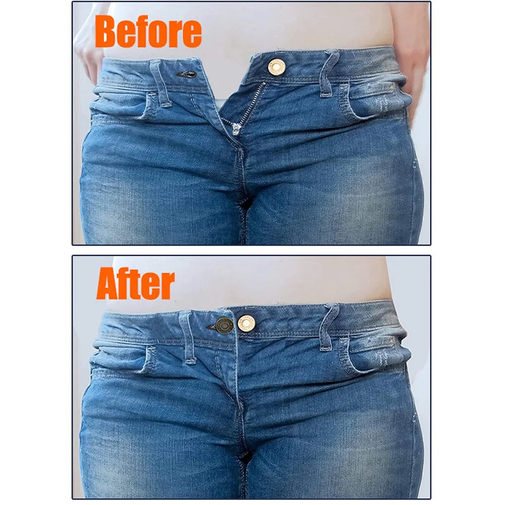 Universal Button Collars Extender Women Jeans and Pants Button Extenders Instant Belt Extension Solution Waist Expansion Button Qme