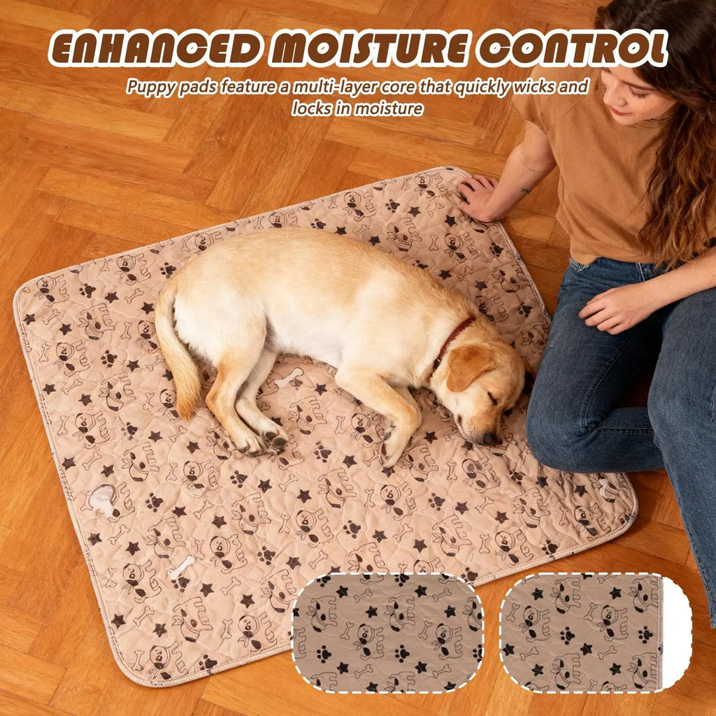 Pet Pee Pads Washable Reusable Non Slip Puppy Training Care Daily Qme