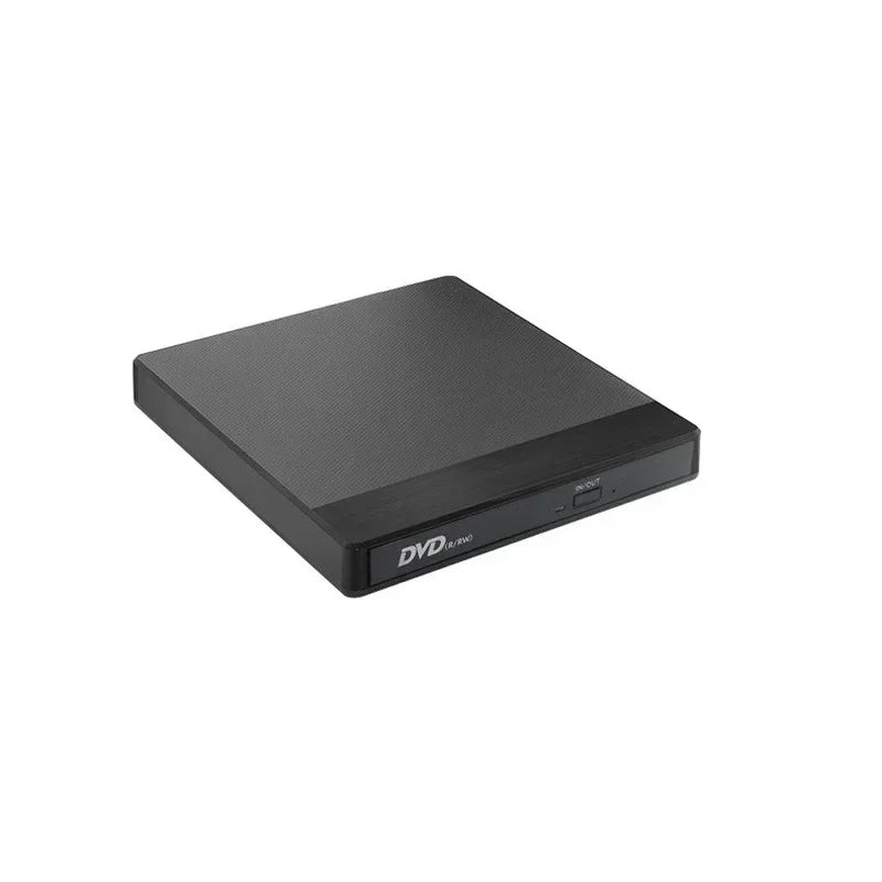 Slim USB 3.0 Dvd Burner, Dvd Portatil, External DVD Writer, Drive Burner, Reader Player, Optical Drives for Laptop PC Qme with card black