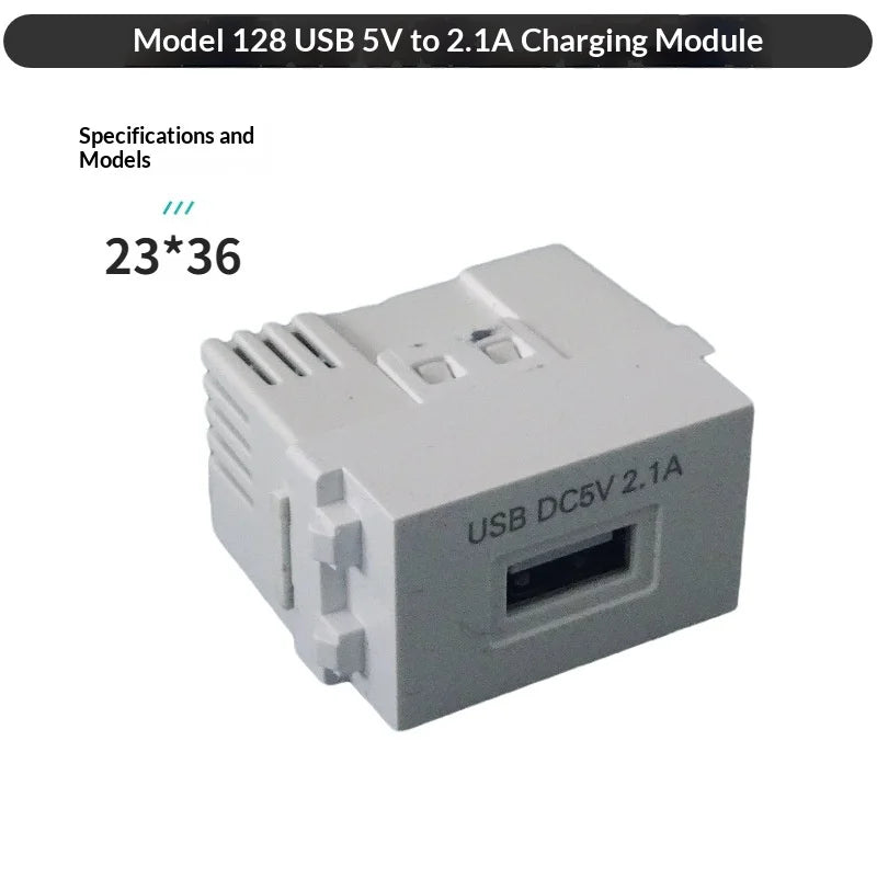 220V Socket 5V2 1A Phone Charging Panel USB Power Module 5V Qme 5V 2 point 1 A