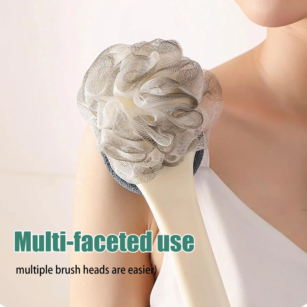 Shower Brush For Back Shower Bath Brush Long Handle For Back Double-Sided Body Cleaning Exfoliator For Skin Legs Shoulders Men Qme