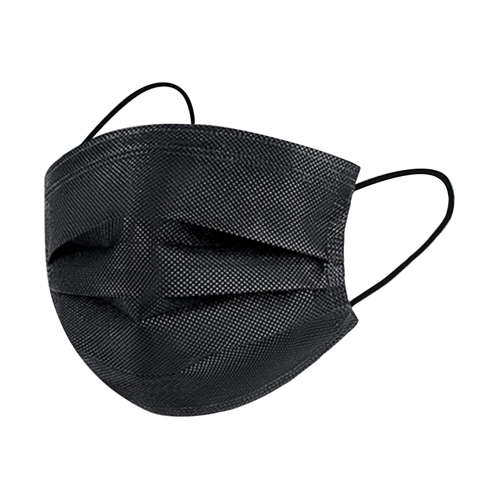 50pcs Disposable Thicken Three-layer Face Masks Safe Protective Elastic Ear Loop Face Mask Casual Outdoor Anti-Dust Masks Qme Black