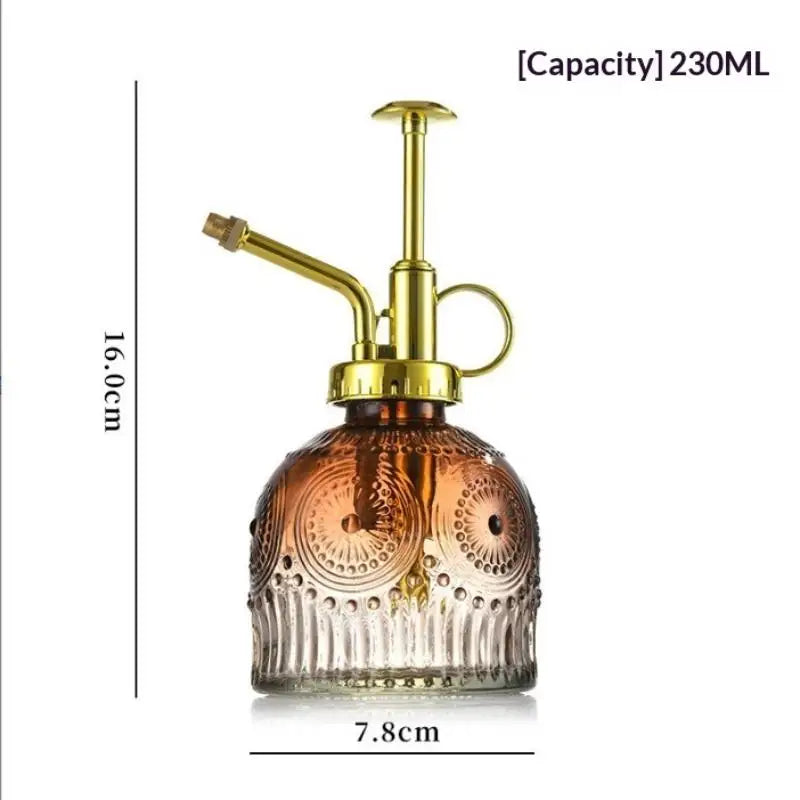 Watering Can Colored Glass Spary Bottle Plant Mister House Plants Qme gold Brown