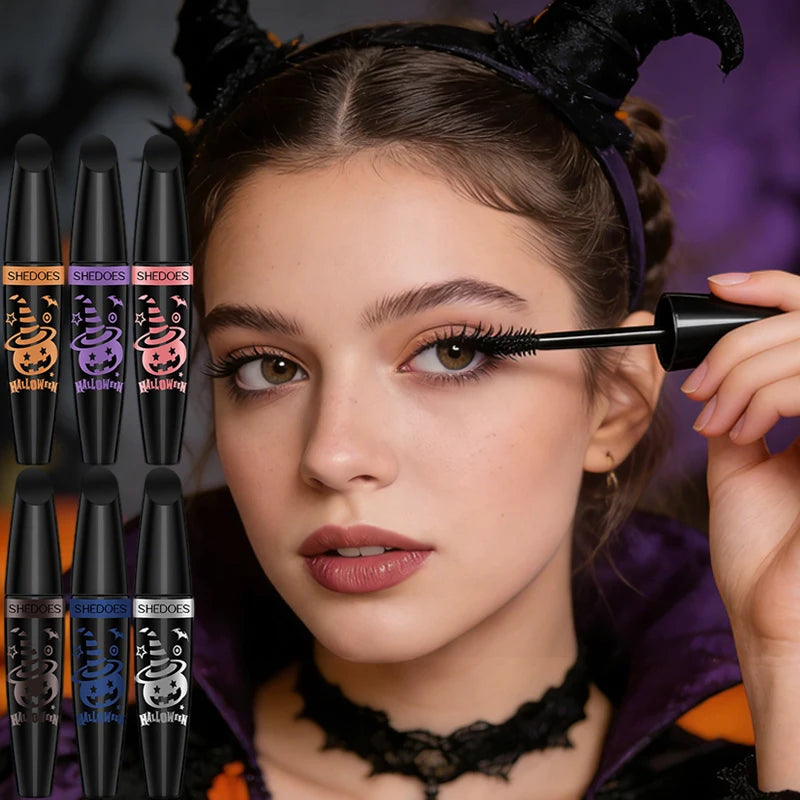 Halloween Eye Black Curly Thick Waterproof Sweat Proof Durable Qme