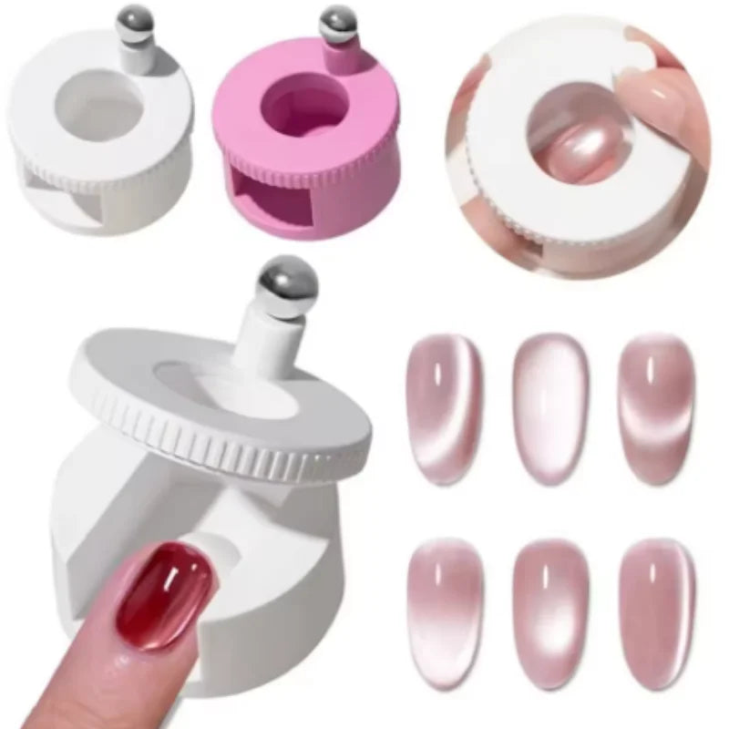 Rotating Automatic Glass Bead Cat's Eye Magnet Beginner Friendly Super Strong Magnet Rotating Cat Eye Nail Magnet Qme