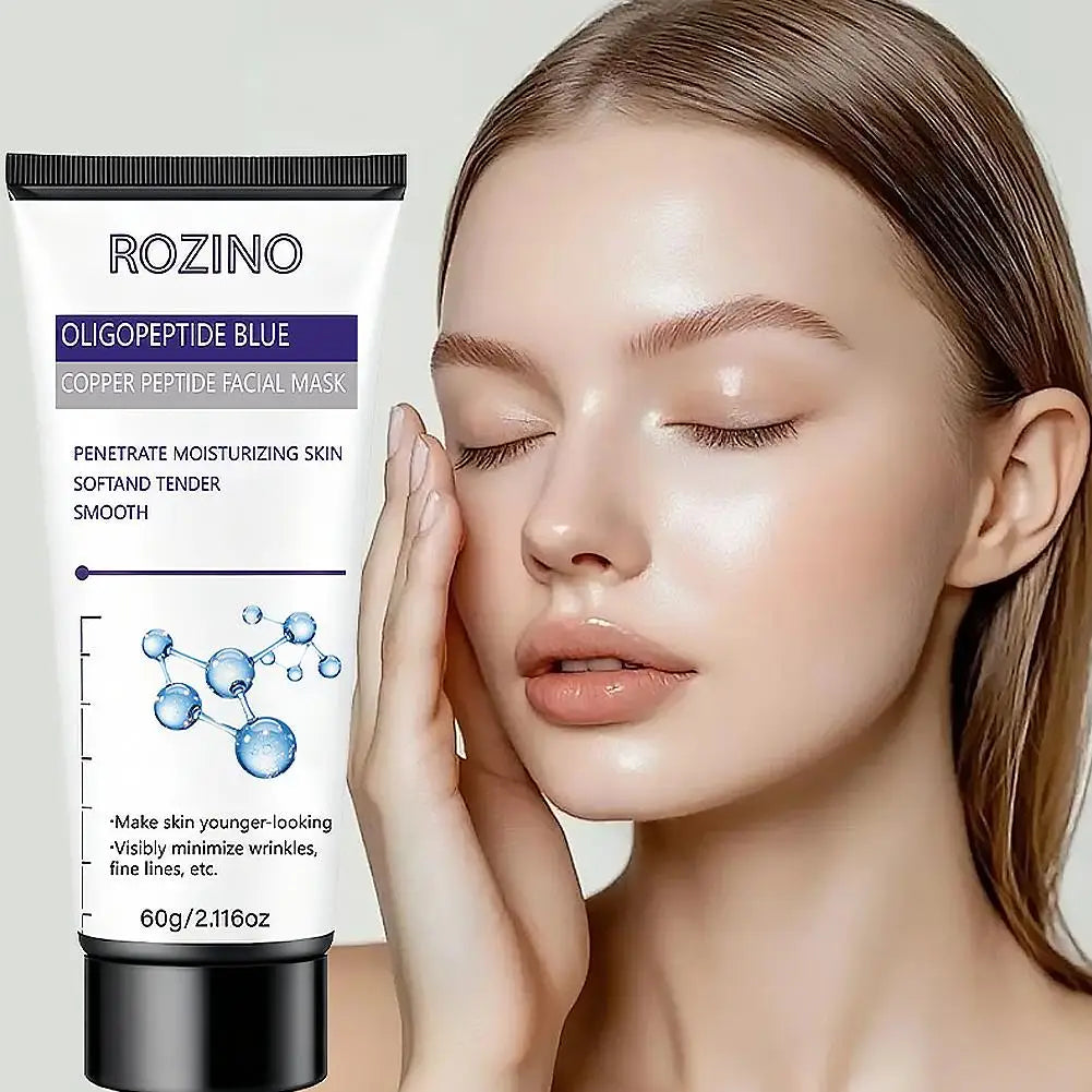 Blue Copper Peptide Peel-Off Mask Face Lifting Skin Masks Night Wrapping Woman Overnight Moisturizing Firming Skincare Qme