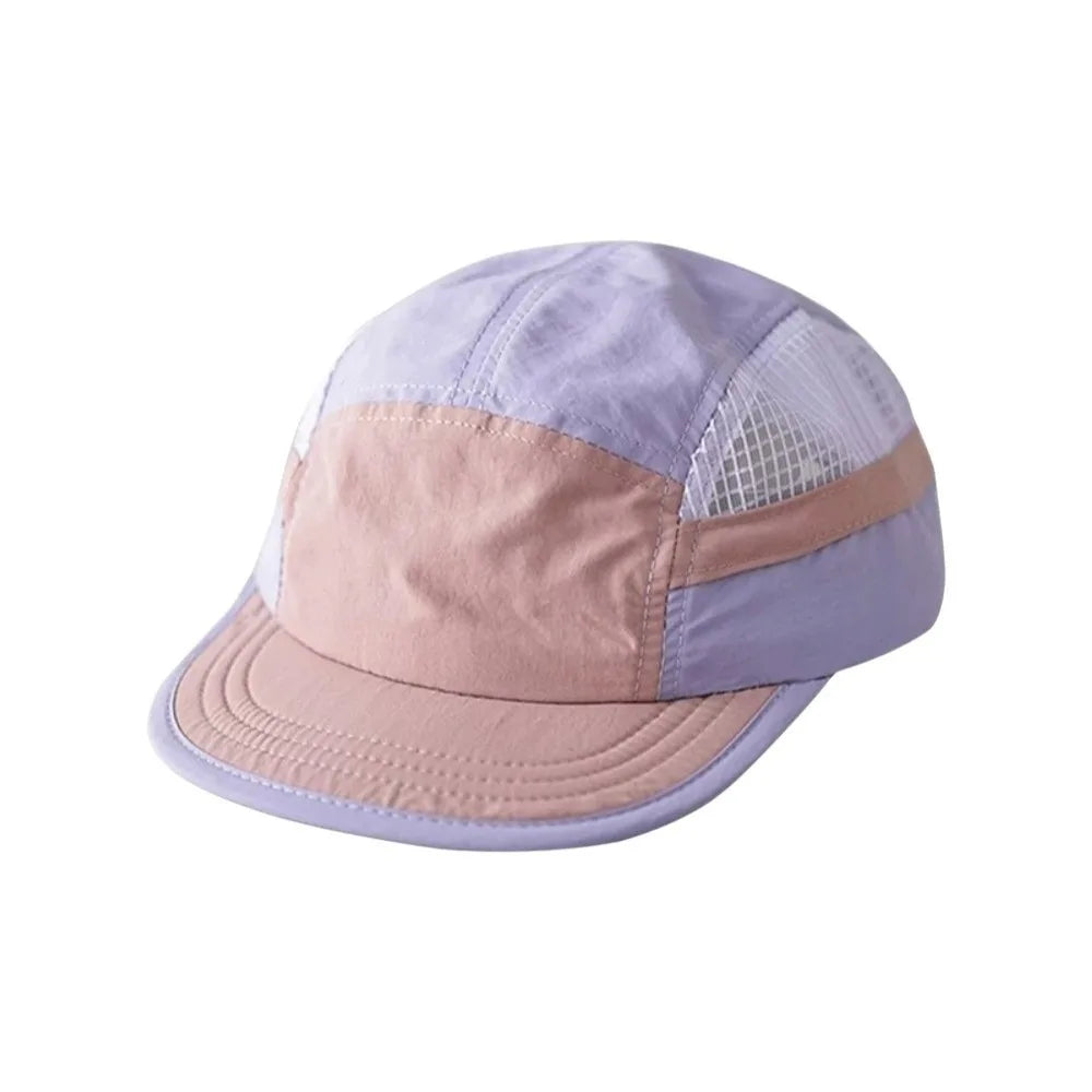 Casual Matching Baseball Cap Quick-drying Flat-brimmed Men's Summer Qme Purple Pink