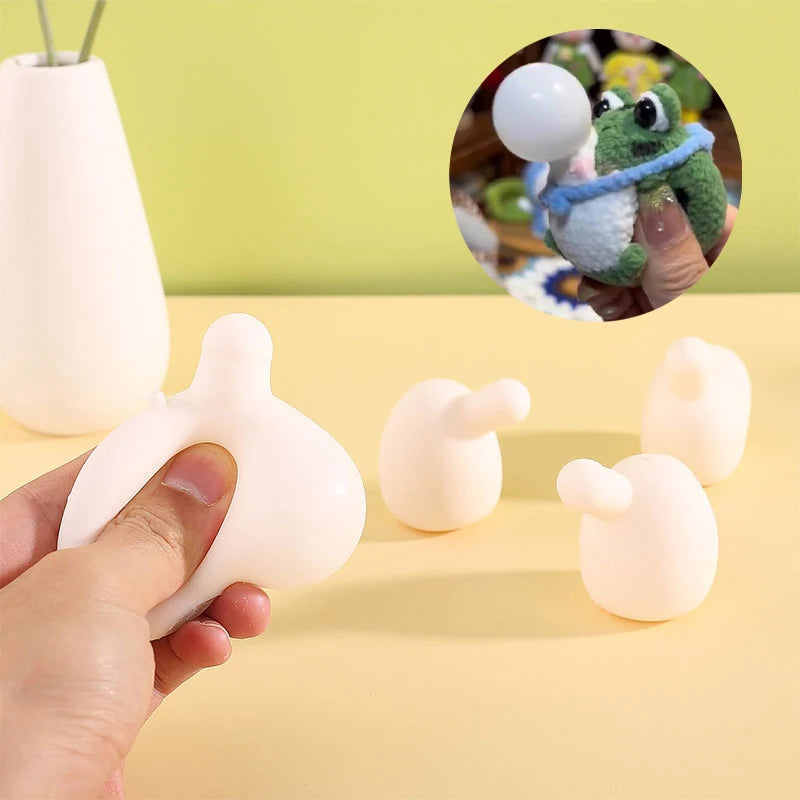 5Pcs Anti Anxiety Squeeze Toy DIY Accessories For Adult Blow Bubble Novelty Pinch Toy Insert Ball For Autism Kids Stress Toy. Qme