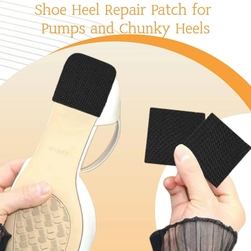 Shoe Heel Repair Rubber Pads, Cuttable Square Boot Heel Replacement, Anti-Slip Shoe Heel Repair Kit, Boot Sole Replacement Qme