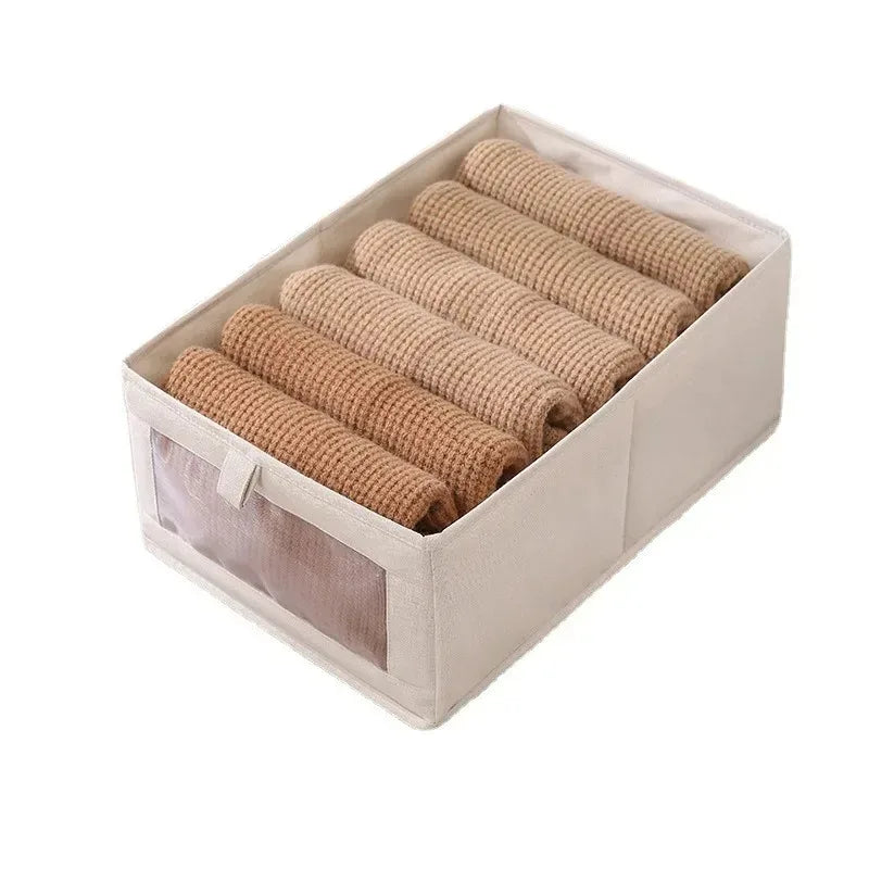 Portable Clothes Organizers of Cabinets Drawers Fabric Foldable Boxes Bedroom Wardrobe Organization Home for Pants Storage Box Qme