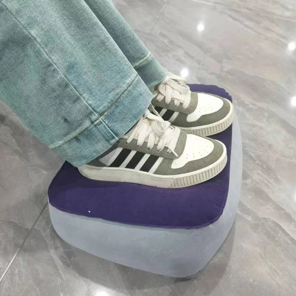 Inflatable Footrest Pillow PVC Foot Rest Air Pillow Cushion For Travel Office Home Leg Up Relaxing Feet Tools Under Desk Qme