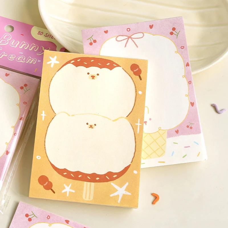 80 Sheets Daily Do It Check List Memo Pad Scrapbooking INS Cartoon Message Paper Kawaii Cute Sticky Notes School Supplies Qme