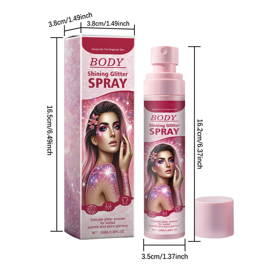 Shimmery Spray Shiny Glitter Spray Hair Shimmery Glitter Spray Hair And Body Washable Temporary Hair Body Glitter Color Spray Qme 100ml China Mainland