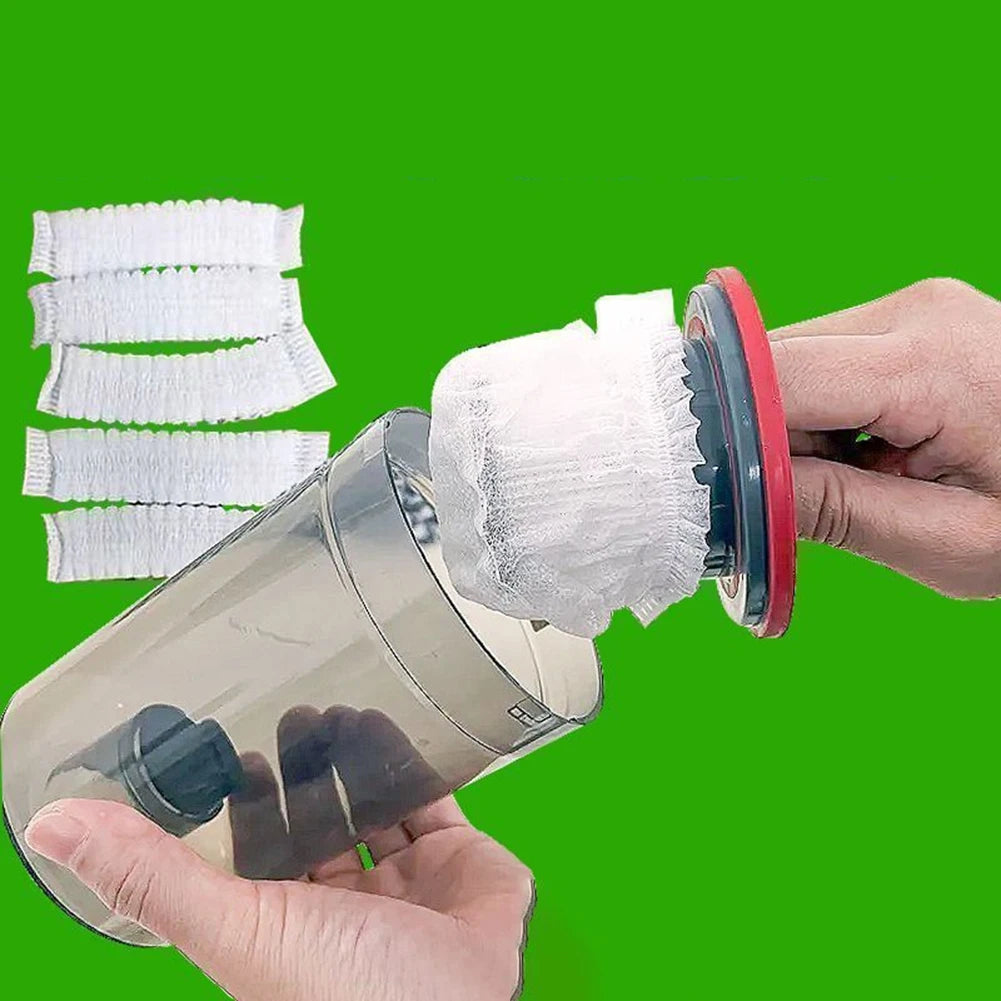 100PCS Disposable Vacuum Cleaner Filter Protective Cover Washable For Handheld Vacuum Cleaner Non-woven Fabric Filter Qme