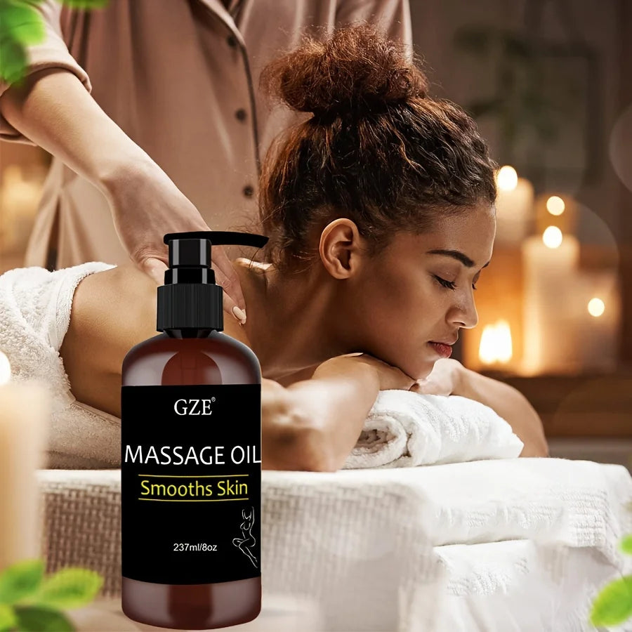 GZE Body Smooths Skin Massage Oil Infused with Collagen and Stem Cell Skin Tightening Moisturizing Firming Body Cleansing Qme