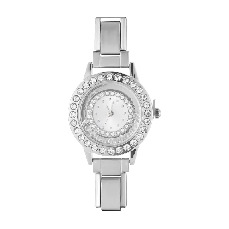Wholesale High Quality Stainless Steel Watch Head Bracelet 9mm DIY Italian Charm Women Mens Round Square Watch 12 Zodiac Watches Qme Style 33