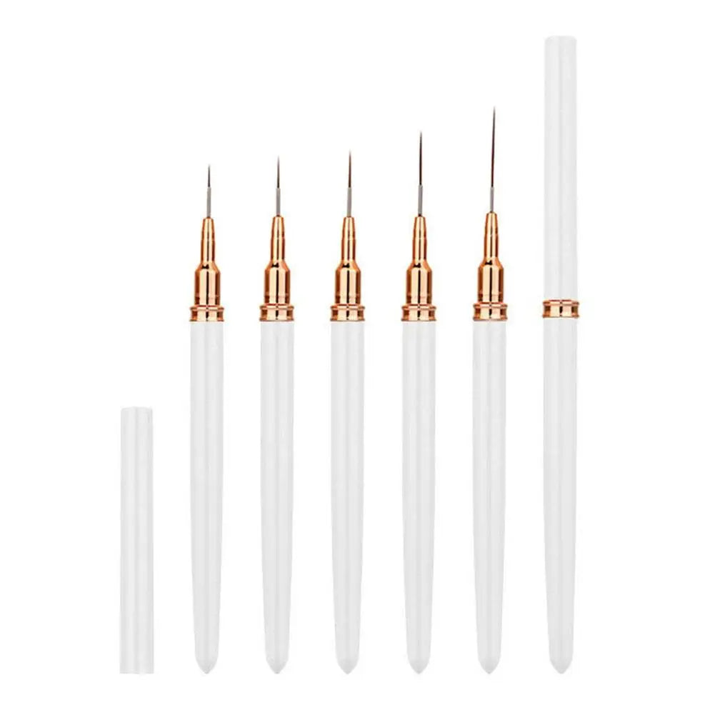 Nail Art Liner Brush UV Gel French Polish Long Lines Painting Drawing Qme white
