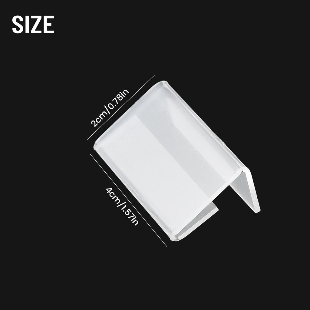25 Pcs Sign Transparent Acrylic Display Holder Price Card Tag Label Set Counter-Top Stand 20*40mm Shop Shelves And Support Qme