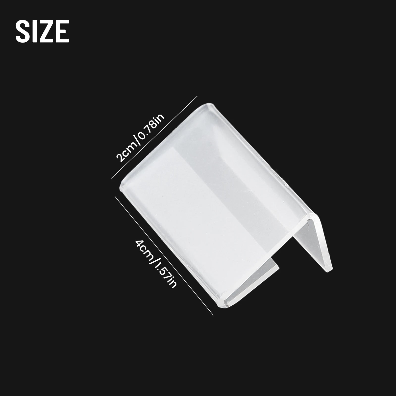 25 Pcs Sign Transparent Acrylic Display Holder Price Card Tag Label Set Counter-Top Stand 20*40mm Shop Shelves And Support Qme