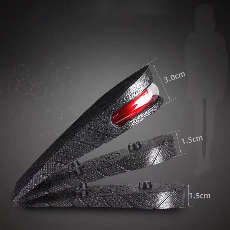 Height Increase Insoles for Men Women Heel Shoe Lift Insert Air Cushion Heightening Insoles Adjustable Shock Absorbing Foot Pad Qme