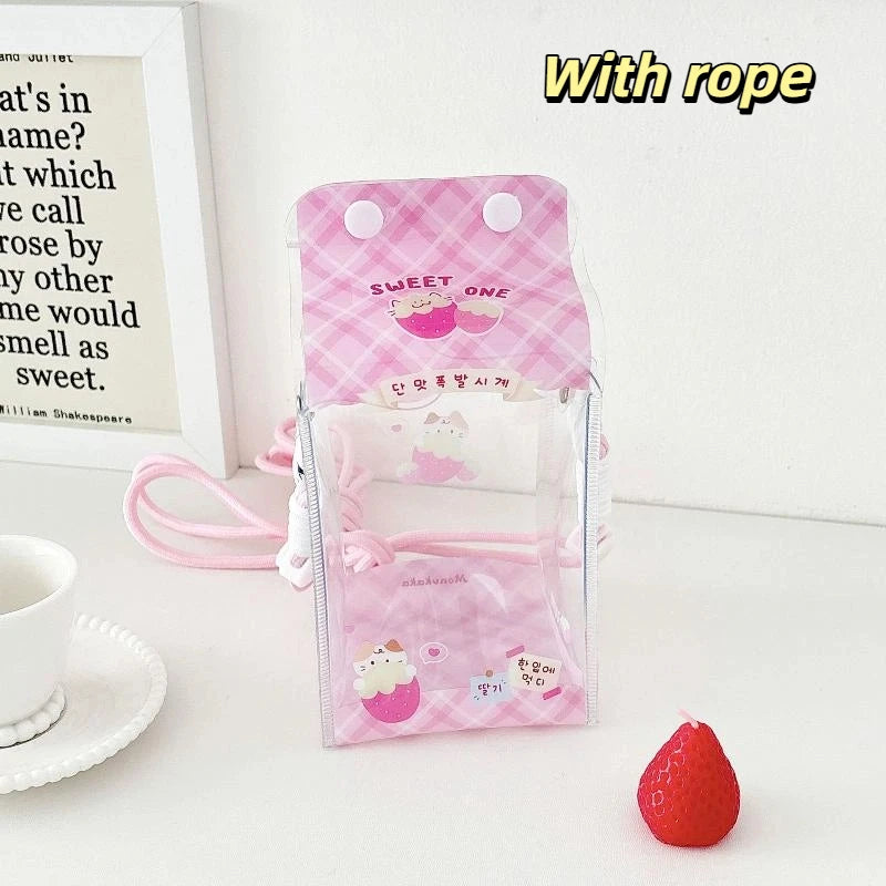 Cute Cartoon Toy Bag PVC Badge Display Portable Decorative Bag Qme style 2