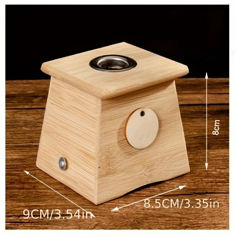 1/2Holes Bamboo Moxa Stick Burner Moxibustion Therapy Box Herbal Medicine Accessory Warm Acupuncture Point Massage Meridian Qme