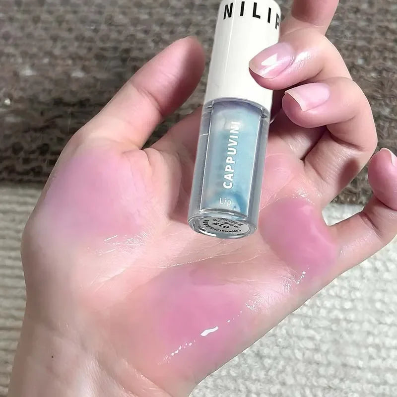 Temperature Changing Lip Gloss, Waterlight Icy Mirror Finish Lip Stain, Natural Color Enhancing Lip Balm, Hydrating Non-Sticky Qme