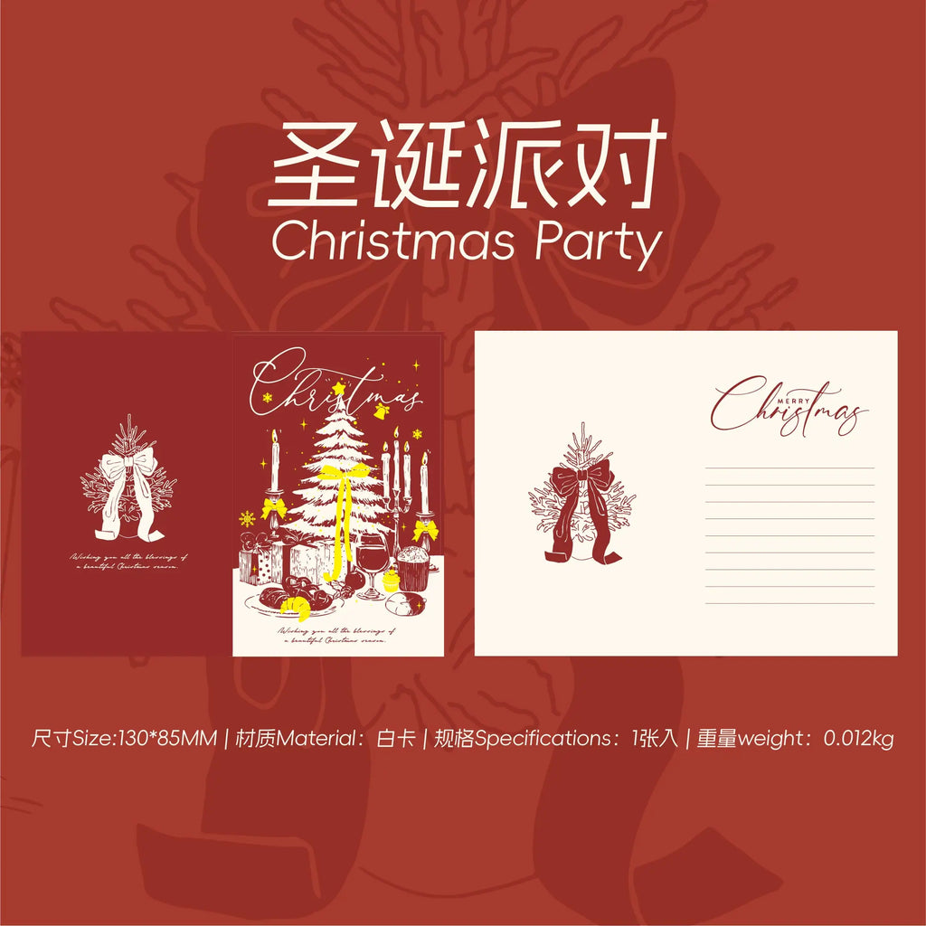 Christmas Greeting Card Single Sheet Holiday Greeting Card for Xmas Gift Wrapping Party Decoration Festive Celebration Qme YELLOW