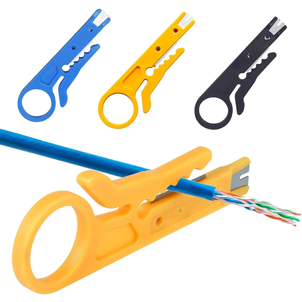 1PC Multi Cable Stripping Tool for RJ45 RJ11 Network Phone Stripping Wire Cutter Multi Tools Cut Line Multifunctional Hand Tools Qme