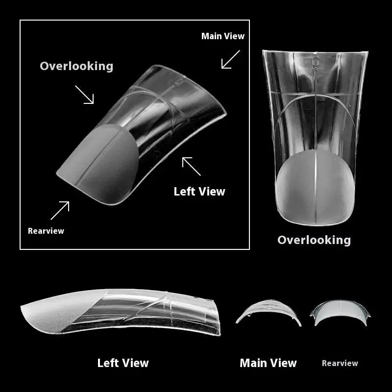Box Duckbill Shape Nail Molds Dual Form Full Cover Quick Building Gel Qme
