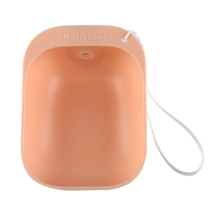 Pet Dog Water Bottle Cat Outdoor Dispenser Supplies Travel Portable Qme pink 13cm
