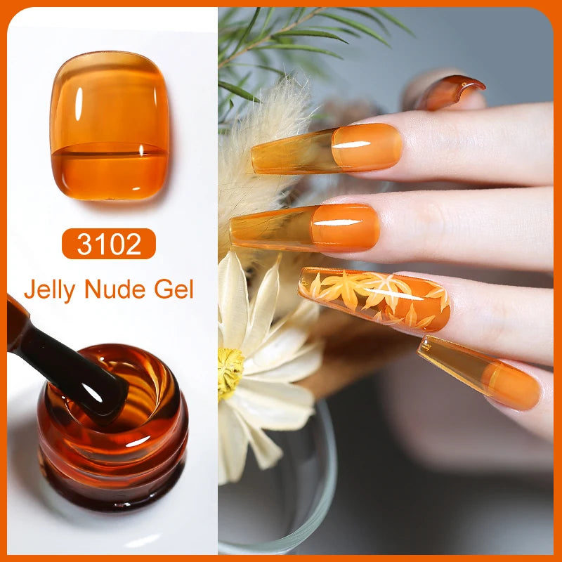 Arte Clavo Transparent Nude Pink Jelly Gel Nail Polish Semi Permanent